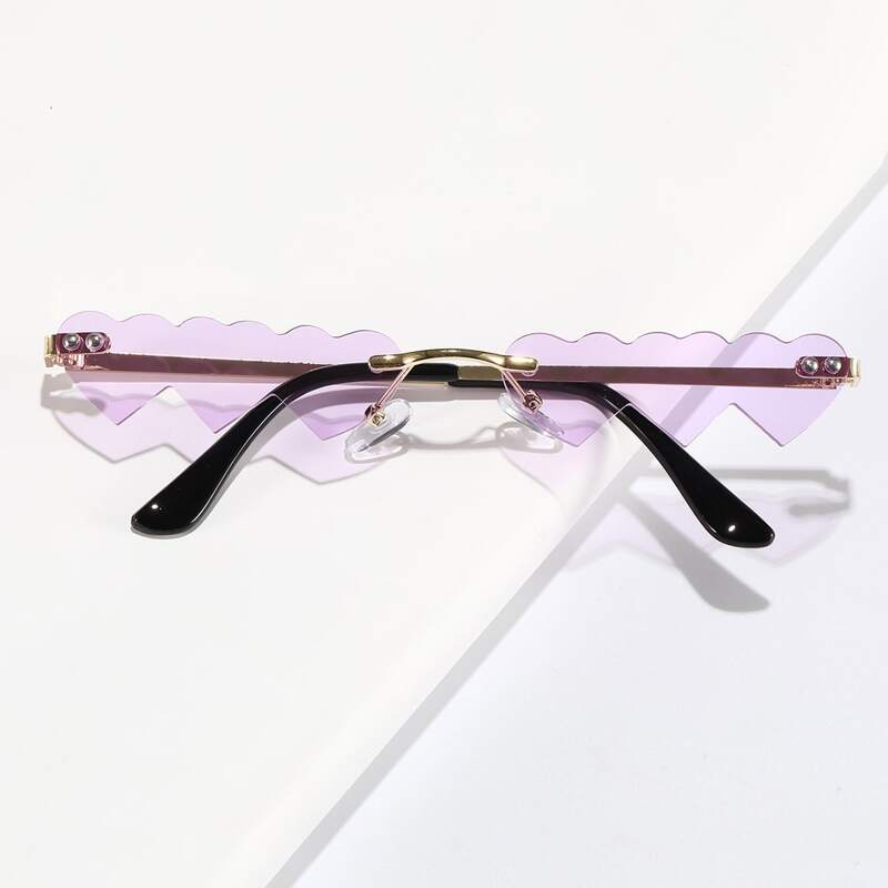 

Rimless Heart Frame Sunglasses