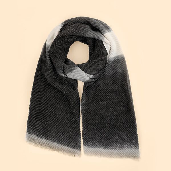 

Ombre Pleated Scarf, Black