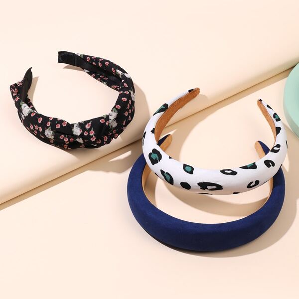 

3pcs Ditsy Floral Pattern Hair Hoop, Multicolor