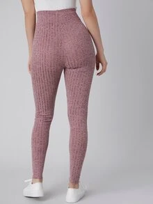 SHEIN Unity High Waist Leggings - Burgundy - View 2