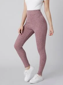 SHEIN Unity High Waist Leggings - Burgundy - View 1