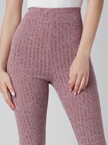 SHEIN Unity High Waist Leggings - Burgundy - View 4