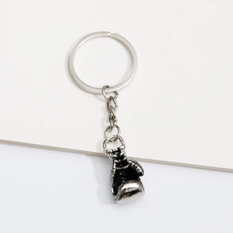 

Boxing Gloves Design Keychain, Black and white