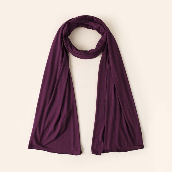 

Simple Plain Scarf, Red violet