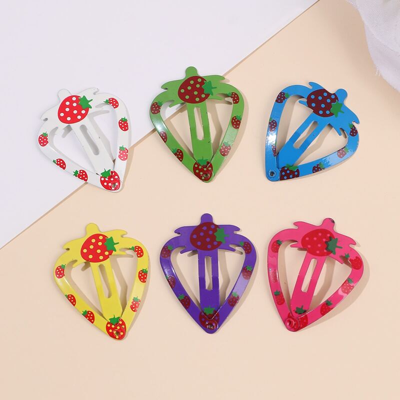 

6pcs Strawberry Hair Clip, Multicolor