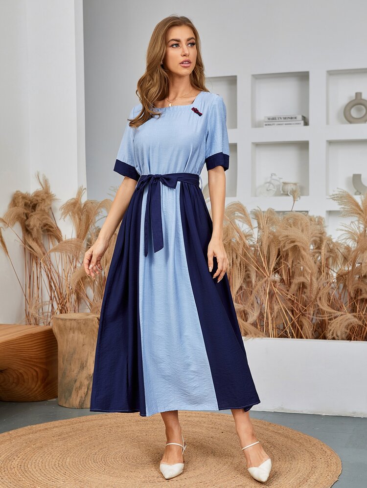 Self Tie Cut And Sew Dress