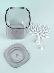 1pc Elk Detail Multifunction Swab Storage Box - Clear - View 8