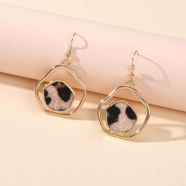 

Irregular Geometric Drop Earrings, Gold