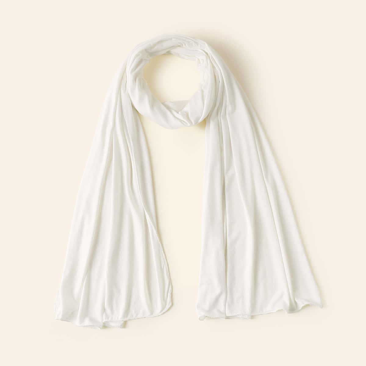 

Simple Plain Scarf, White