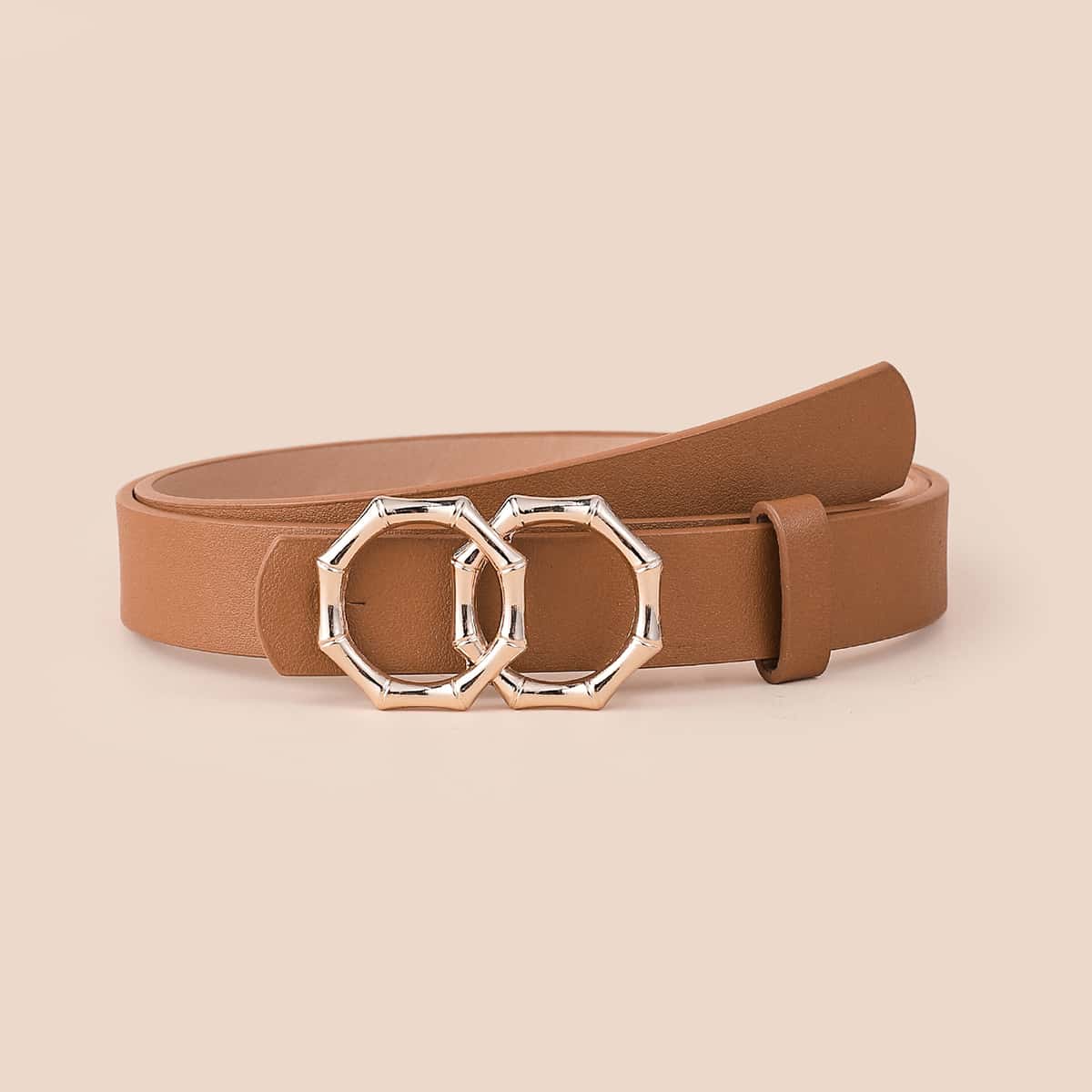 

Metal Buckle Belt, Camel