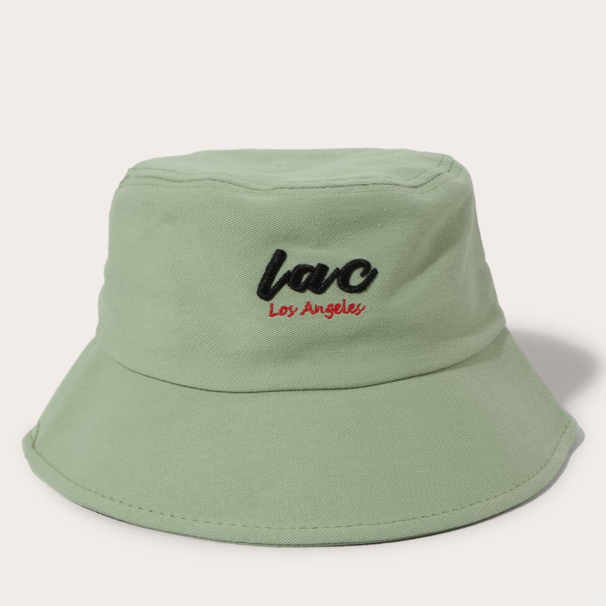 

Letter Embroidery Bucket Hat, Green