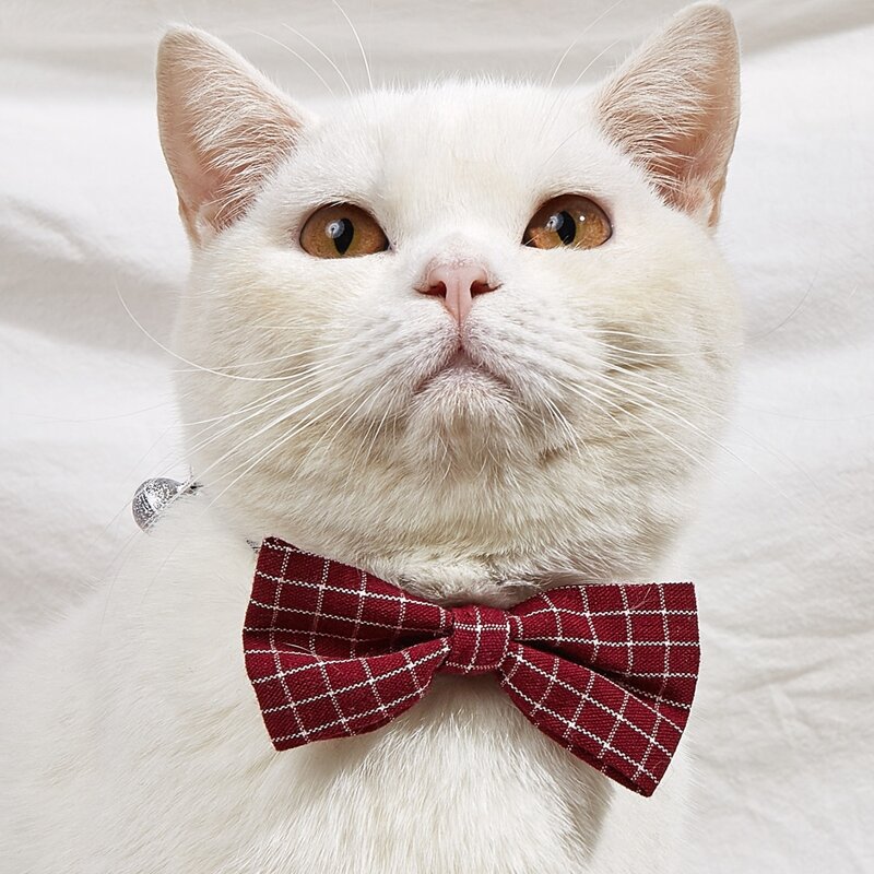 

Plaid Pattern Pet Bow, Burgundy
