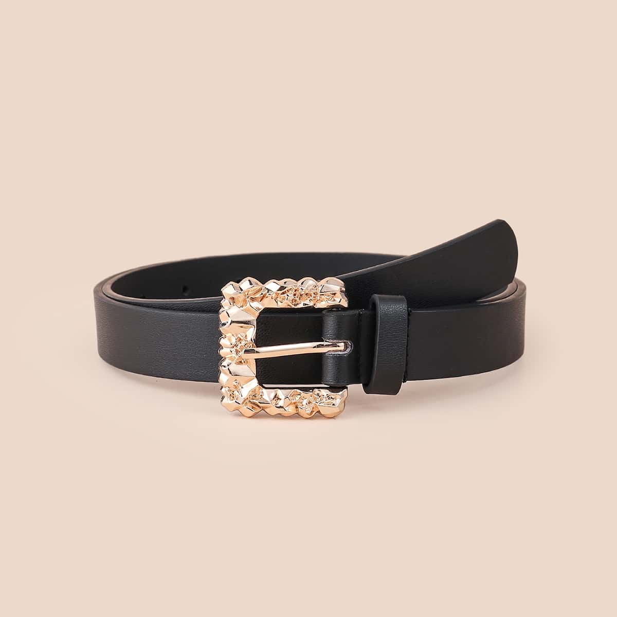

Metal Buckle Belt, Black