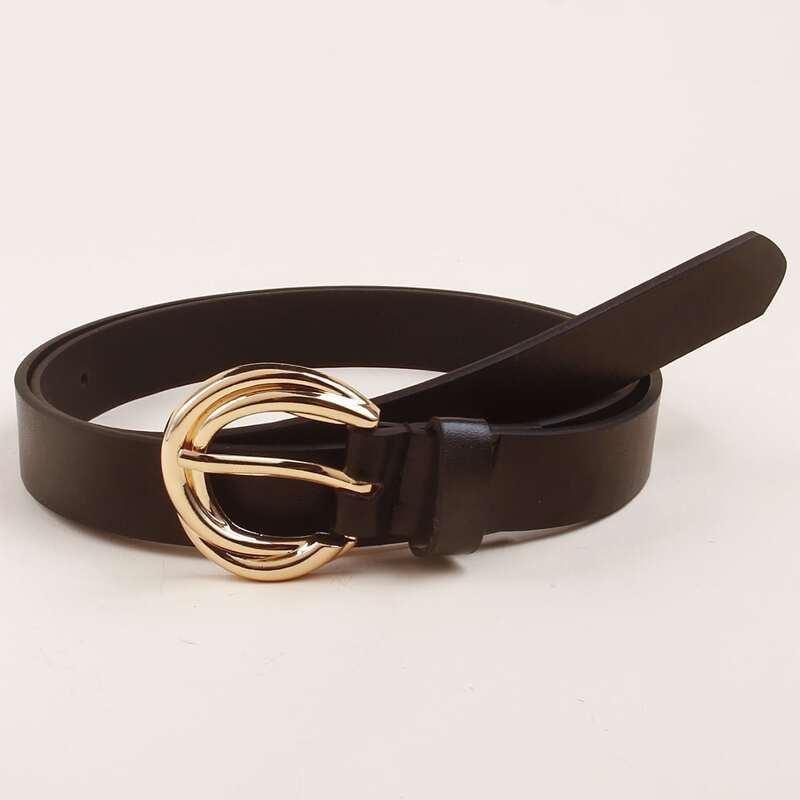 

Metal Buckle Belt, Black