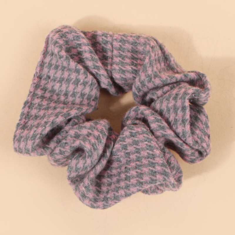 

1pc Houndstooth Scrunchie, Multicolor