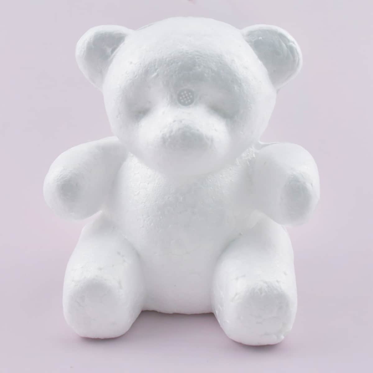 

1pc Foam Bear Shaped DIY Craft, White