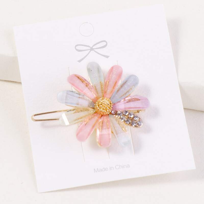 

Flower Decor Hair Clip, Multicolor