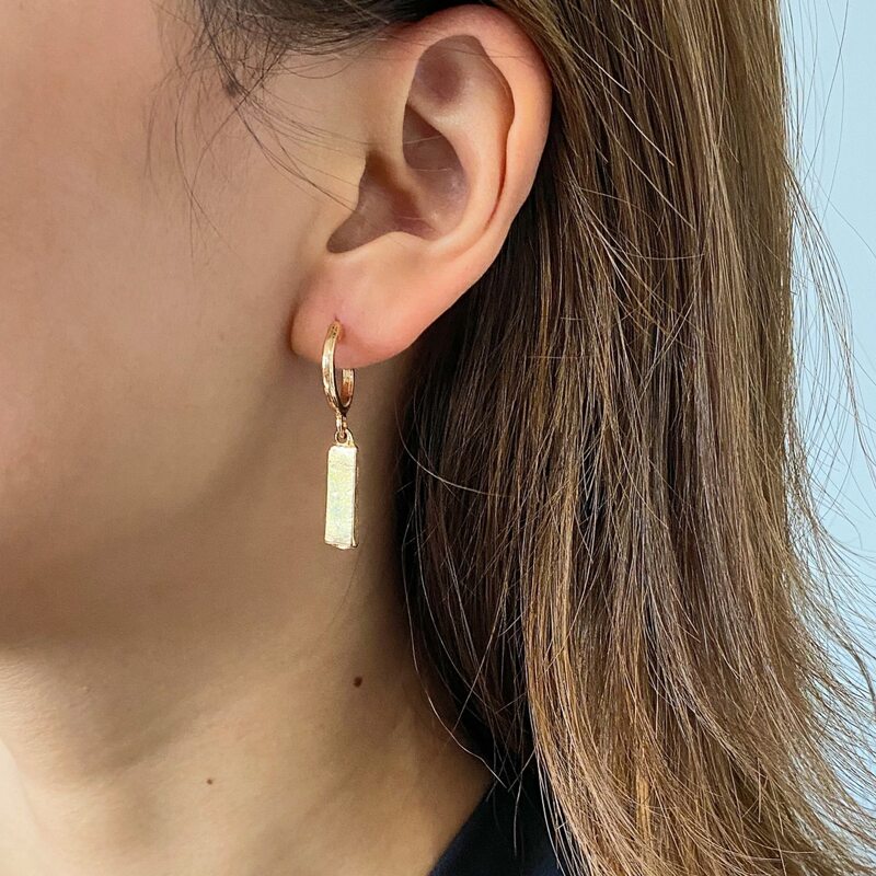 

Bar Drop Earrings, Gold