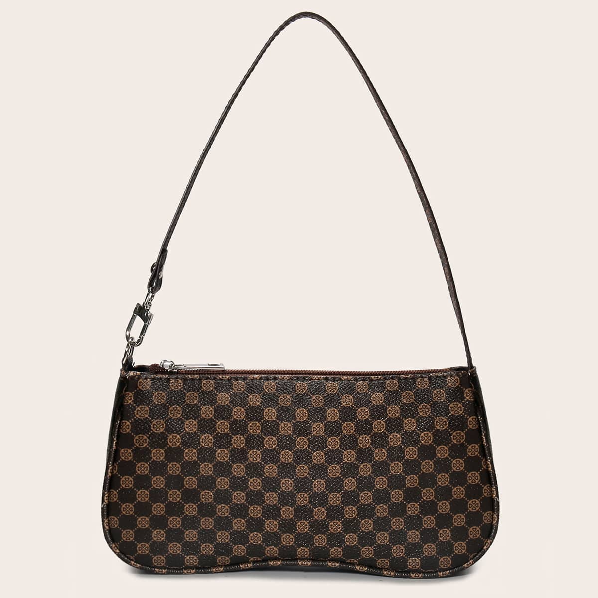 

Minimalist Graphic Shoulder Bag, Chocolate brown