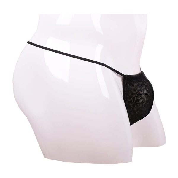 

Men Solid Lace Brief, Black