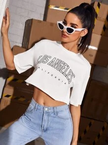 Muchica تي شيرت قصير بجرافيك عبارة