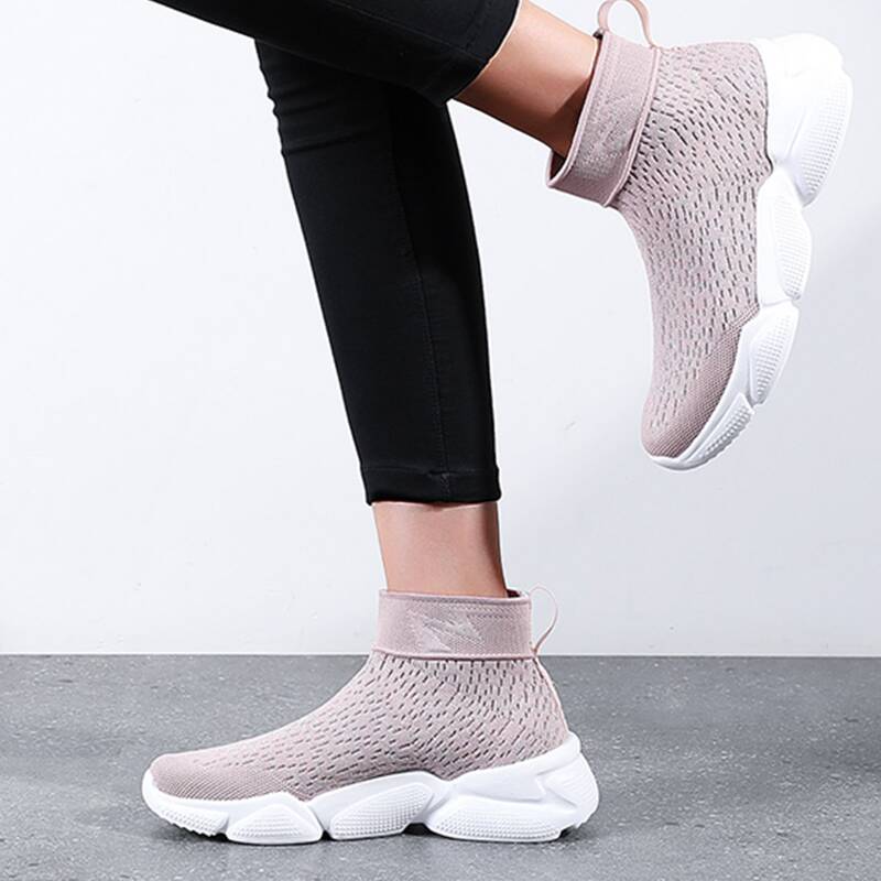 

High Top Running Shoes, Pink