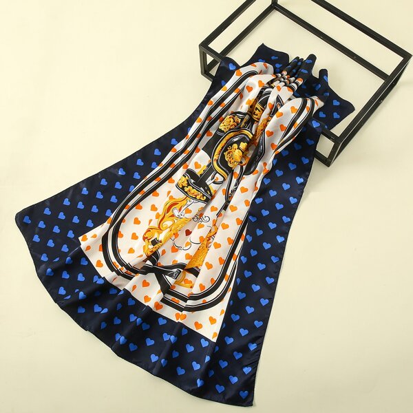 

Heart Print Bandana, Multicolor