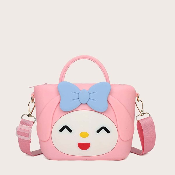 

Girls Cartoon Design Crossbody Bag, Pink