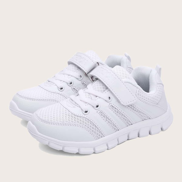 

Сетчатые кроссовки с текстовым принтом для мальчиков, Белый