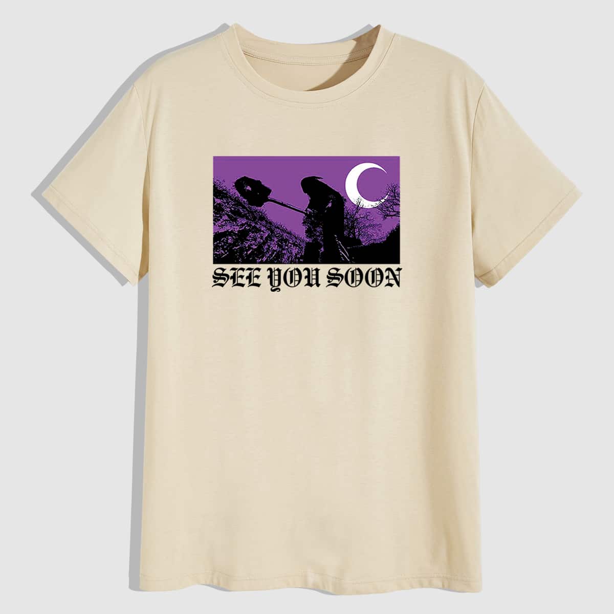

Guys Letter Graphic Tee, Beige