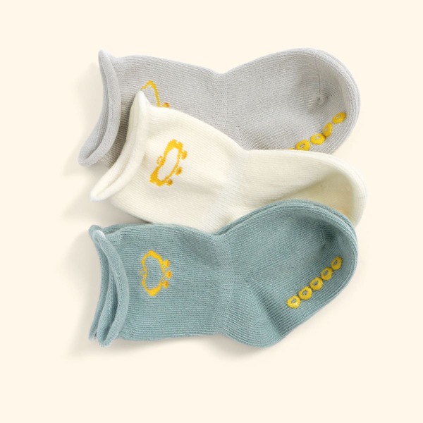 

3pairs Baby Cartoon Graphic Socks, Multicolor