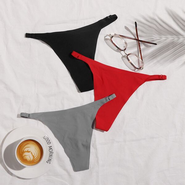 

3pack Seamless Thong Set, Multicolor