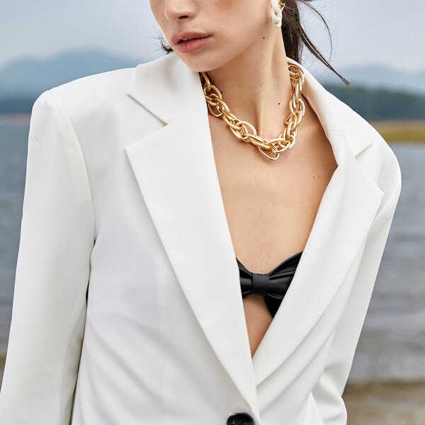 

Geo Chain Necklace, Gold