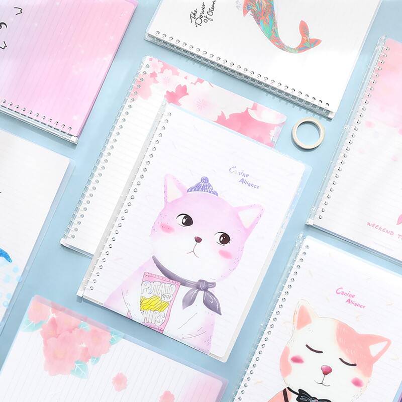 

1pc Cartoon Cat Print Random Notebook, Multicolor