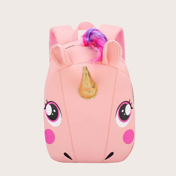 

Girls Cartoon Design Backpack, Pink
