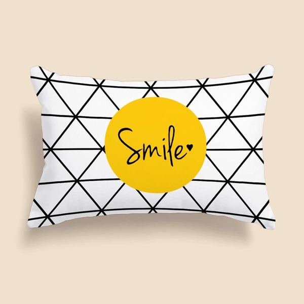

Geometric Pattern Lumbar Pillow Cover Without Filler, Multicolor