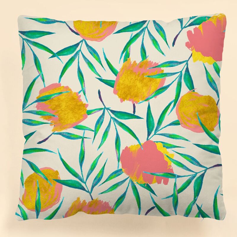 

Plant Print Cushion Cover Without Filler, Multicolor