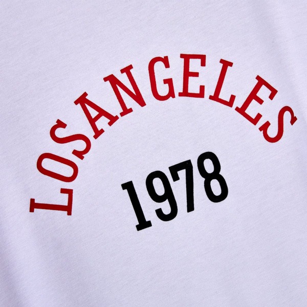 

Men Letter & Number Print Tee, White
