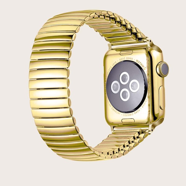 

Stainless Steel Retractable Apple Watchband, Gold