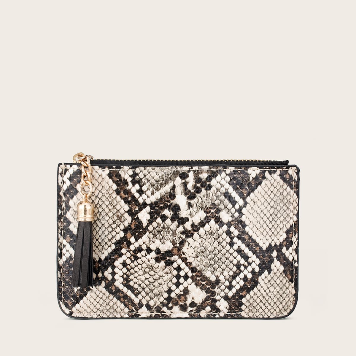 

Snakeskin Zip Purse, Multicolor