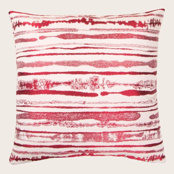 

Graphic Print Cushion Cover Without Filler, Red and white