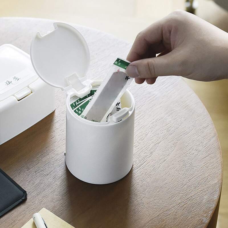 

1pc Plastic Desktop Storage Box, White