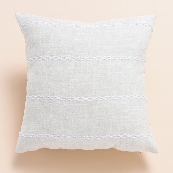

Solid Color Cushion Cover Without Filler, White