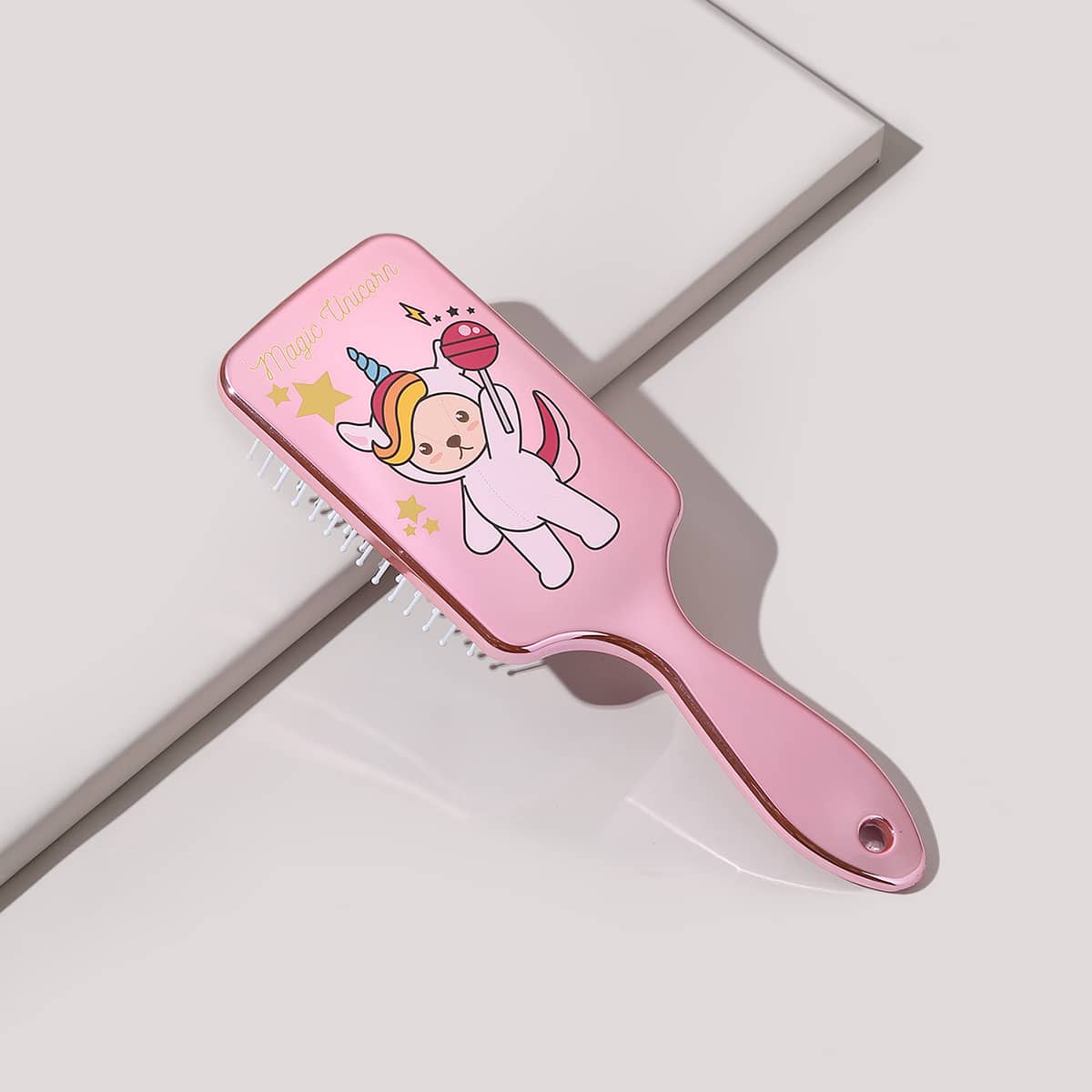 

1pc Cartoon Unicorn Hair Brush, Pink
