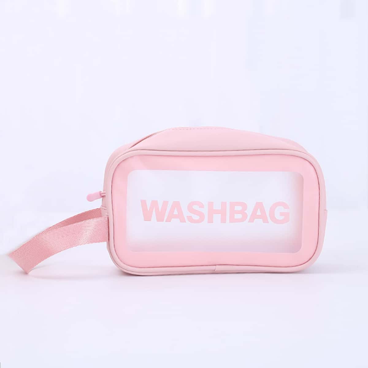 

Letter Graphic Makeup Bag, Pink