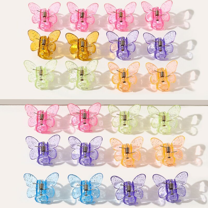 

24pcs Butterfly Design Hair Claw, Multicolor