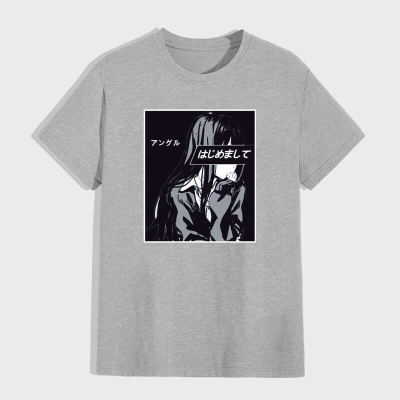 

Guys Japanese Letter Figure Graphic Tee, Grey