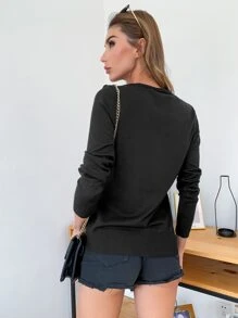 AAmilife 紐扣素色開衫 - 深灰色 - 查看 3