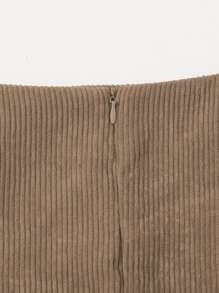 SHEIN Unity Corduroy High-Rise Split Skirt