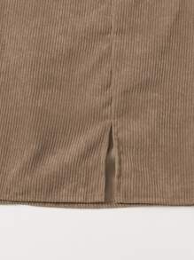 SHEIN Unity Corduroy High-Rise Split Skirt
